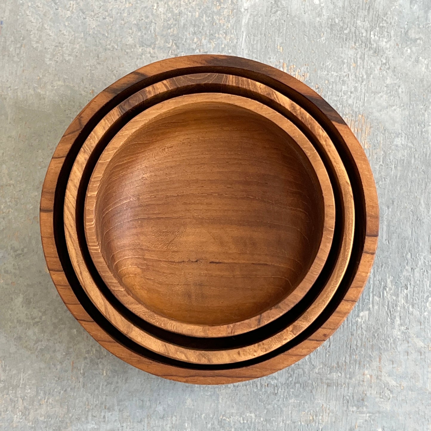 Teak Nesting Bowls - set of 3