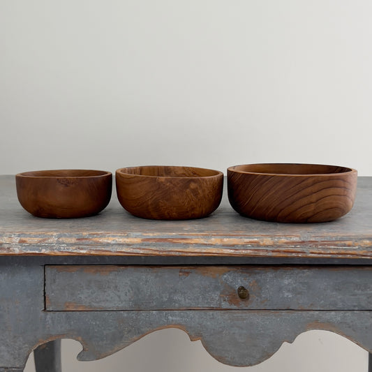 Teak Nesting Bowls - set of 3