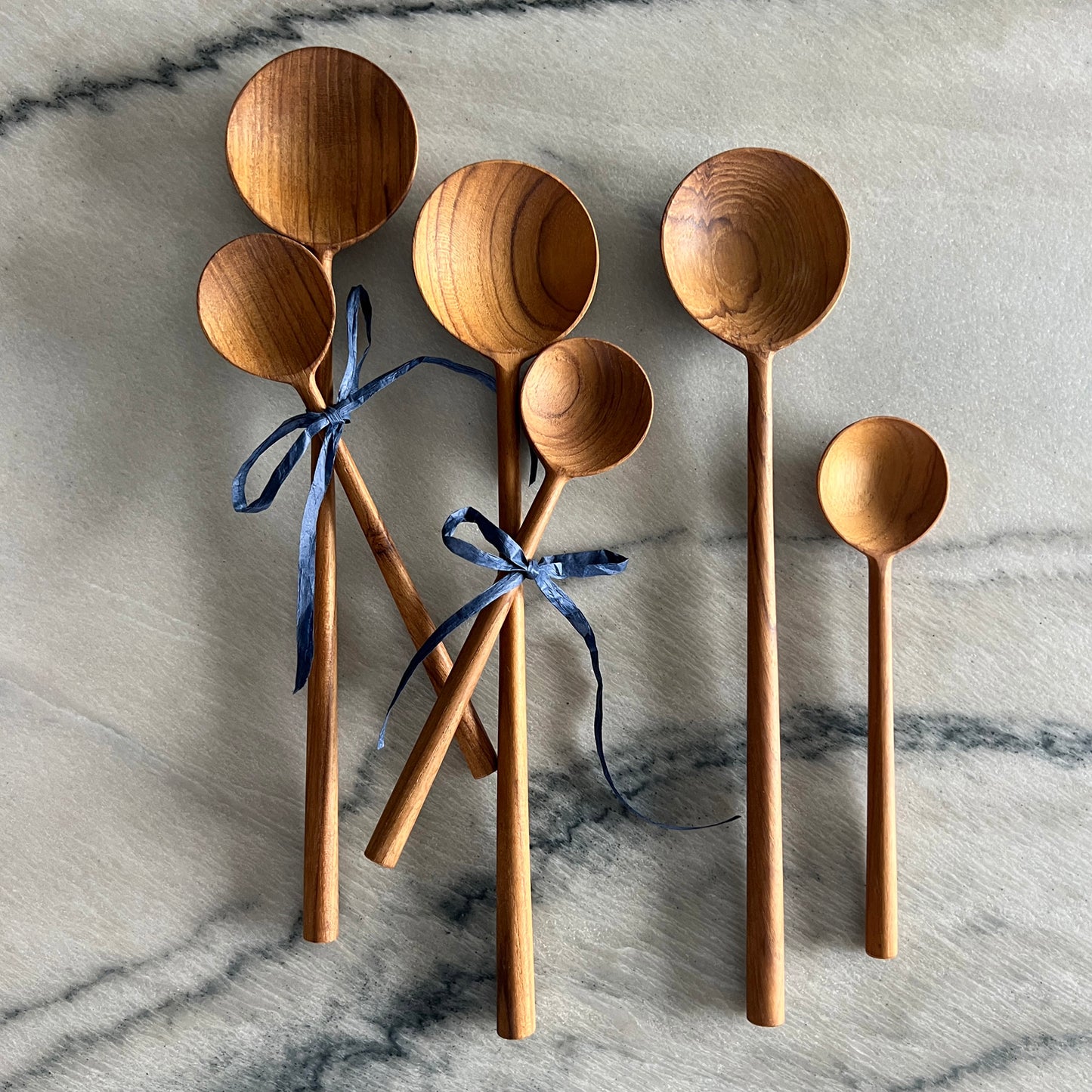 Mother and Daughter Spoons - Teak Spoons set of 2