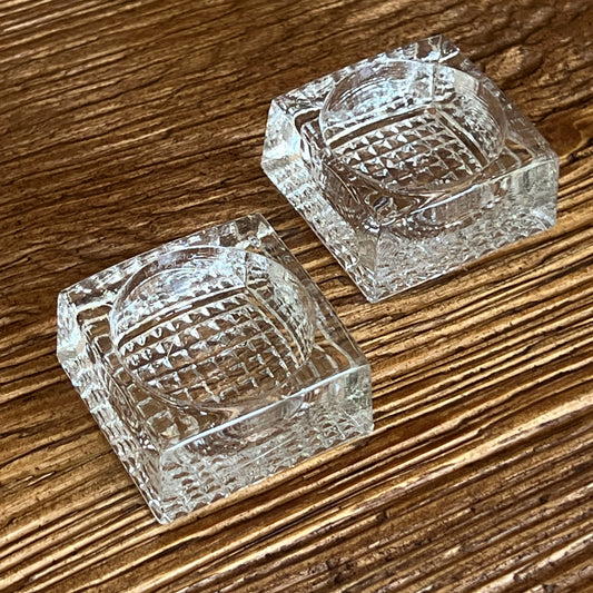 Art Deco Square Salt Cellars - Set of 2