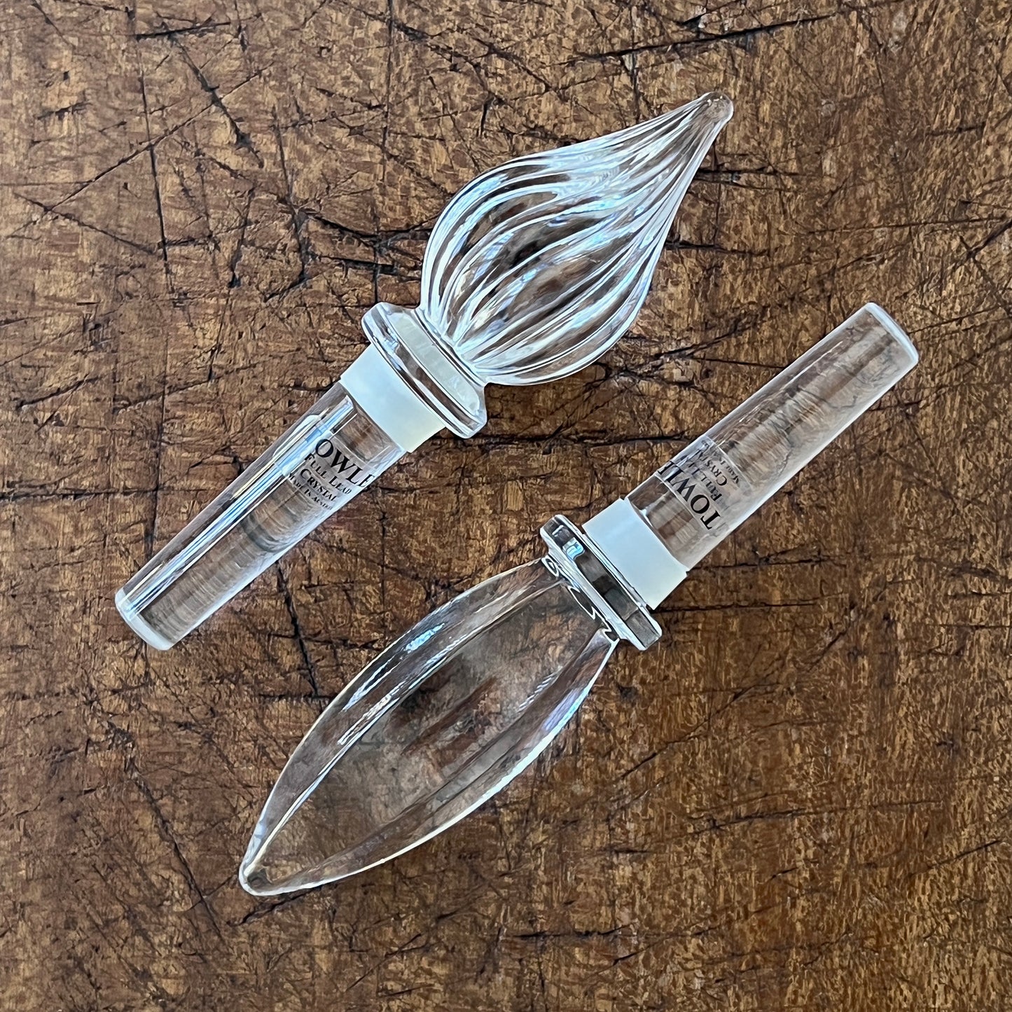 Towle Austrian Lead Crystal Wine Stoppers - Set of 2