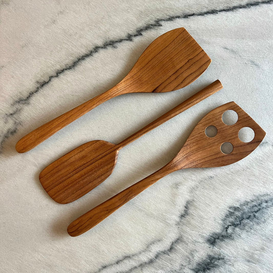 Teak Wooden Spatulas - choice of - Set of 3 or Set of 2