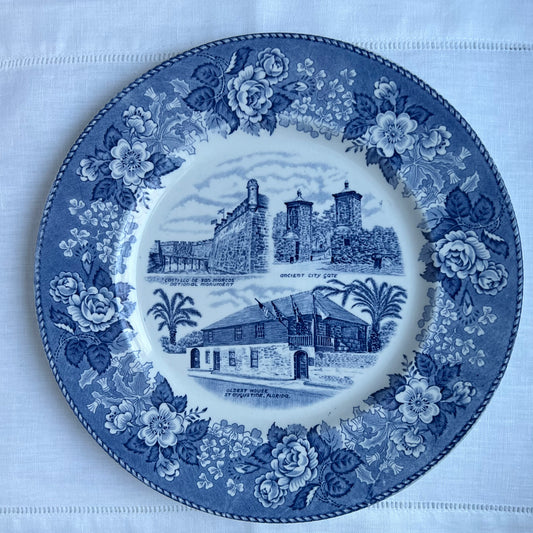 Old English Floral Plate