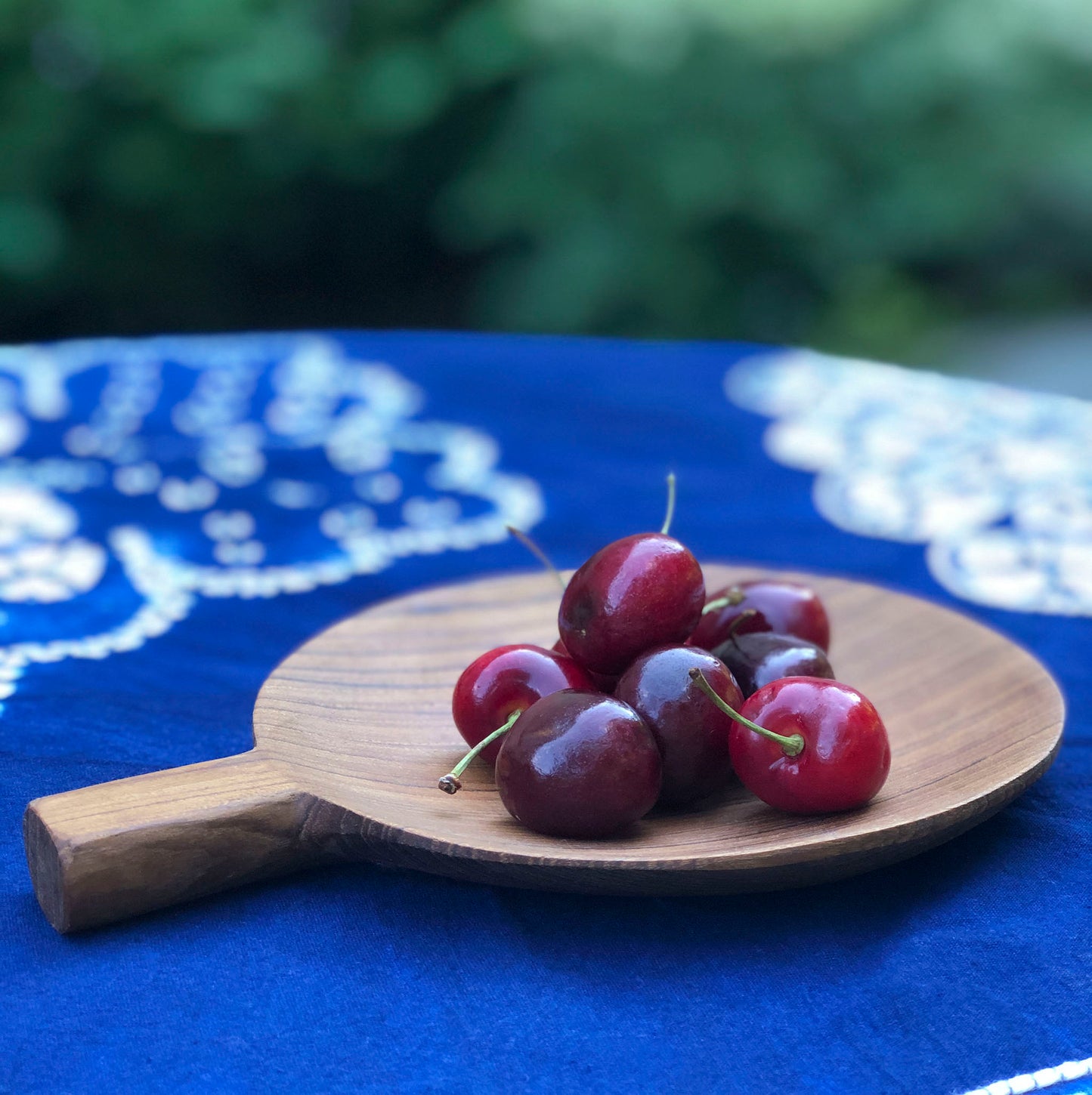 Teak Wooden Paddle Plates - Set of 2